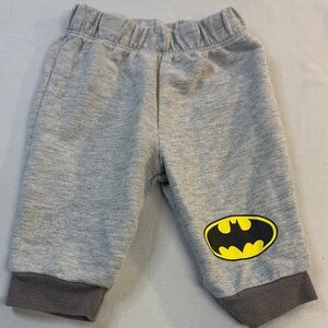 Batman - 0-3M Grey Batman Baby Pants/Joggers